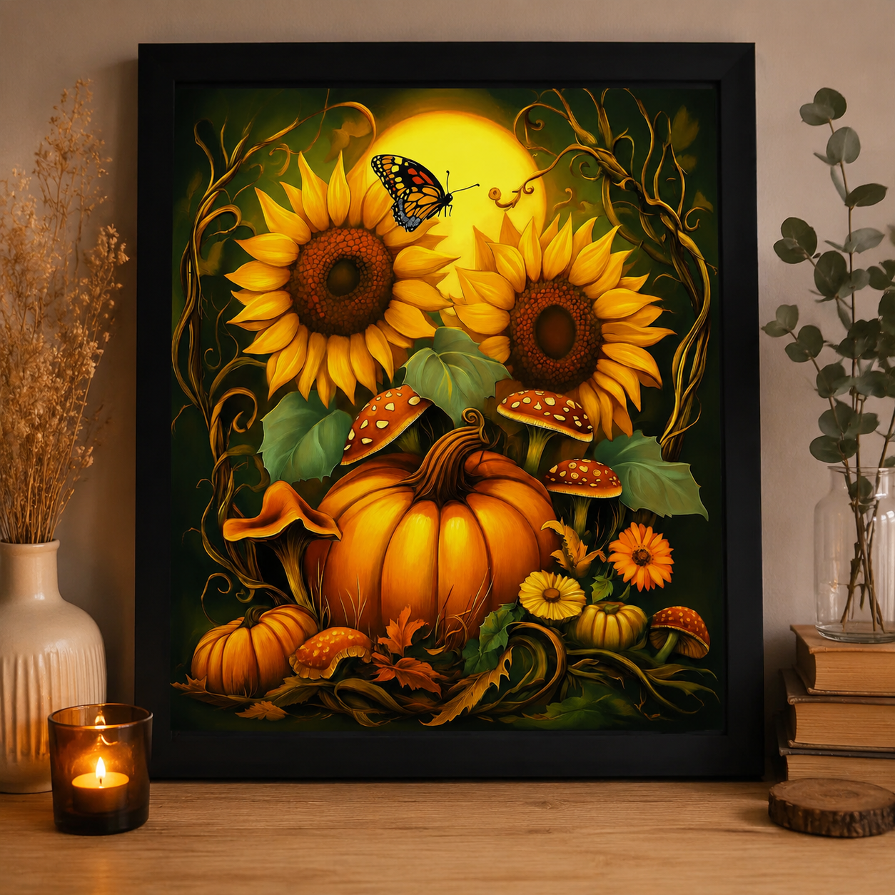 Autumn Pumpkin &amp; Sunflower Diamond Painting Kit 🎃-11.8" x 11.8"