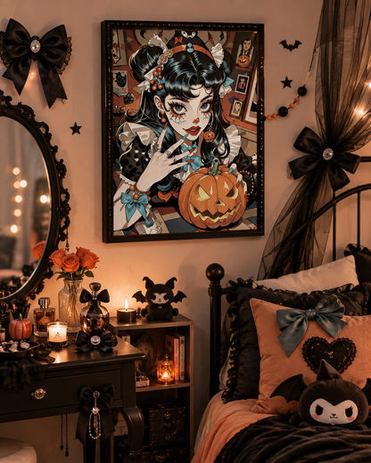 Gothic Halloween Girl Diamond Painting Kit-11.8&