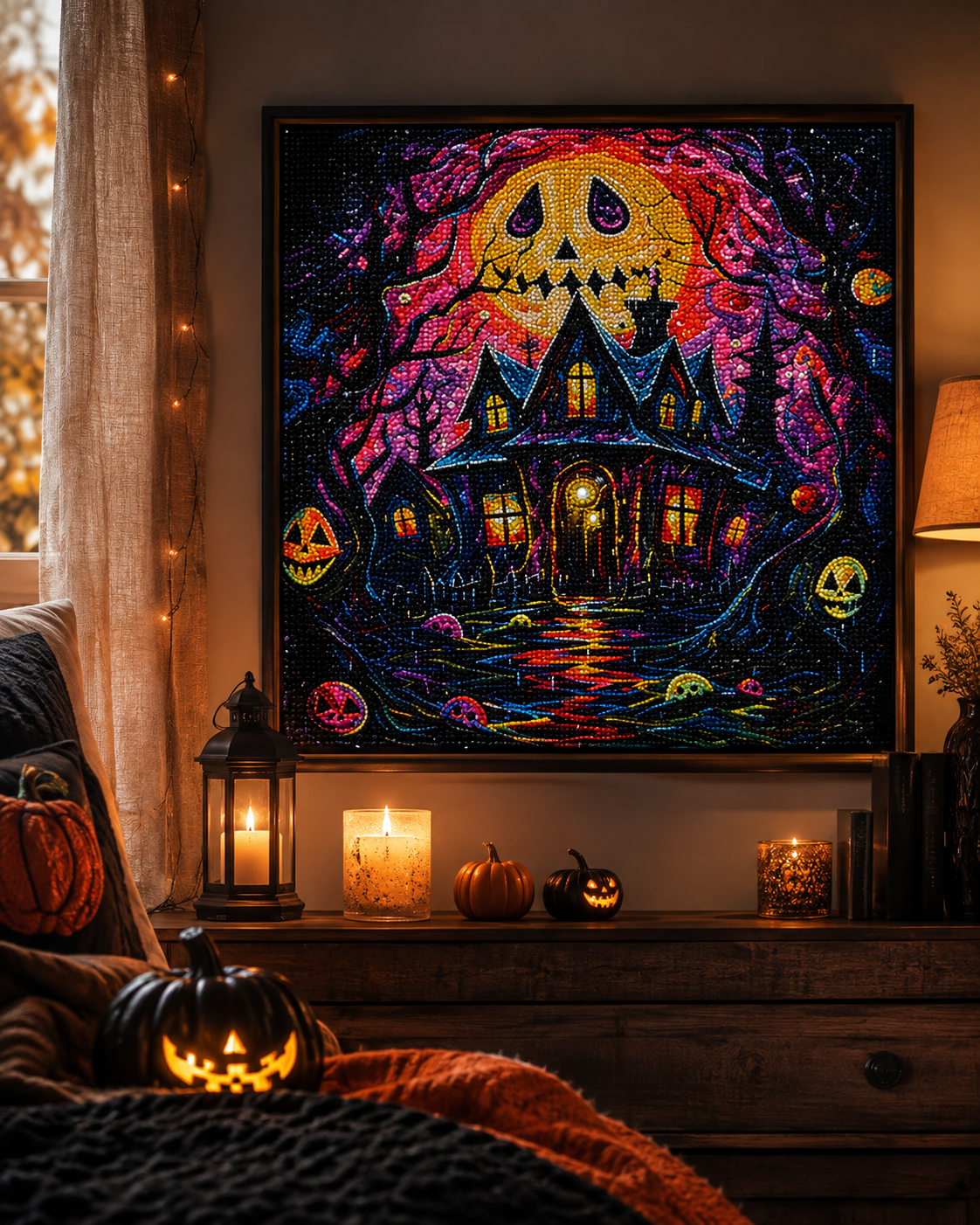 Haunted House Halloween Diamond Painting-11.8" x 11.8"