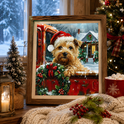 Christmas Dog Diamond Painting Kit-11.8" x 15.7"