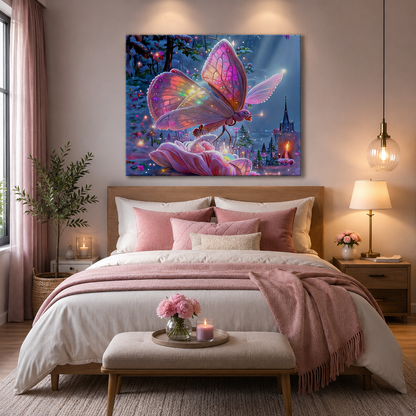 Fantasy Pink Butterfly Wall Art DW34-11.8&