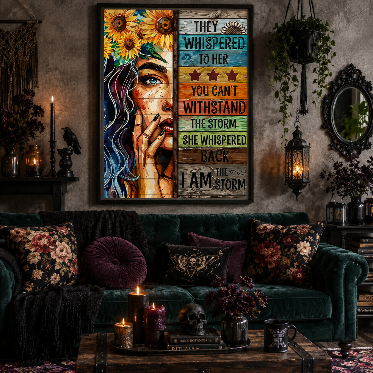 I Am The Storm Sunflower Wall Art 🌻RW01-11.8"x 15.7&
