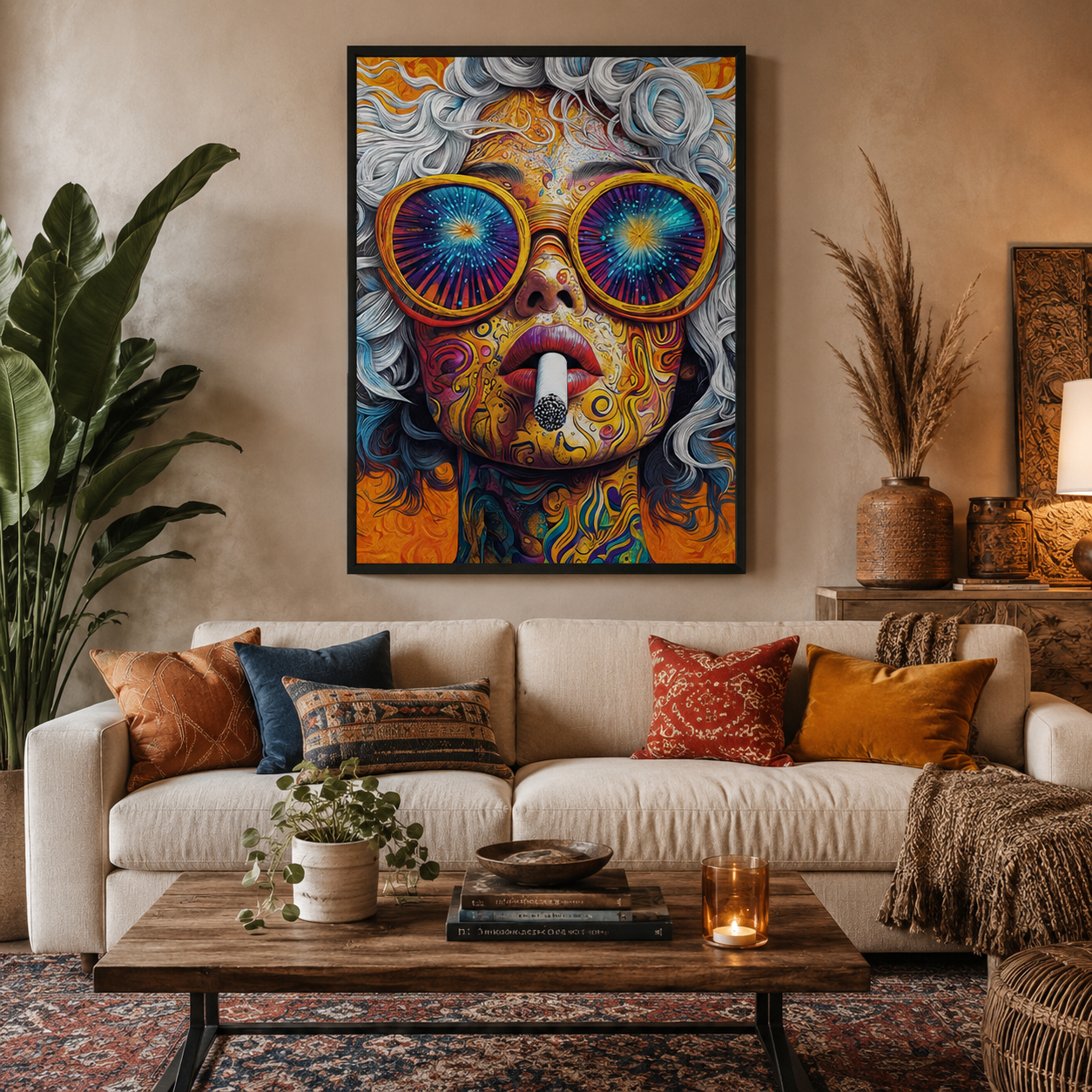 Psychedelic Sunglasses Pop Art Wall Art RW10-11.8"x 15.7&