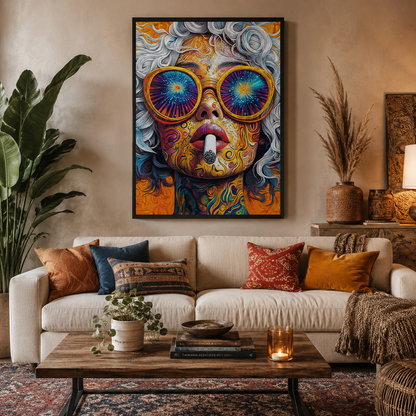 Psychedelic Sunglasses Pop Art Wall Art RW10-11.8"x 15.7&