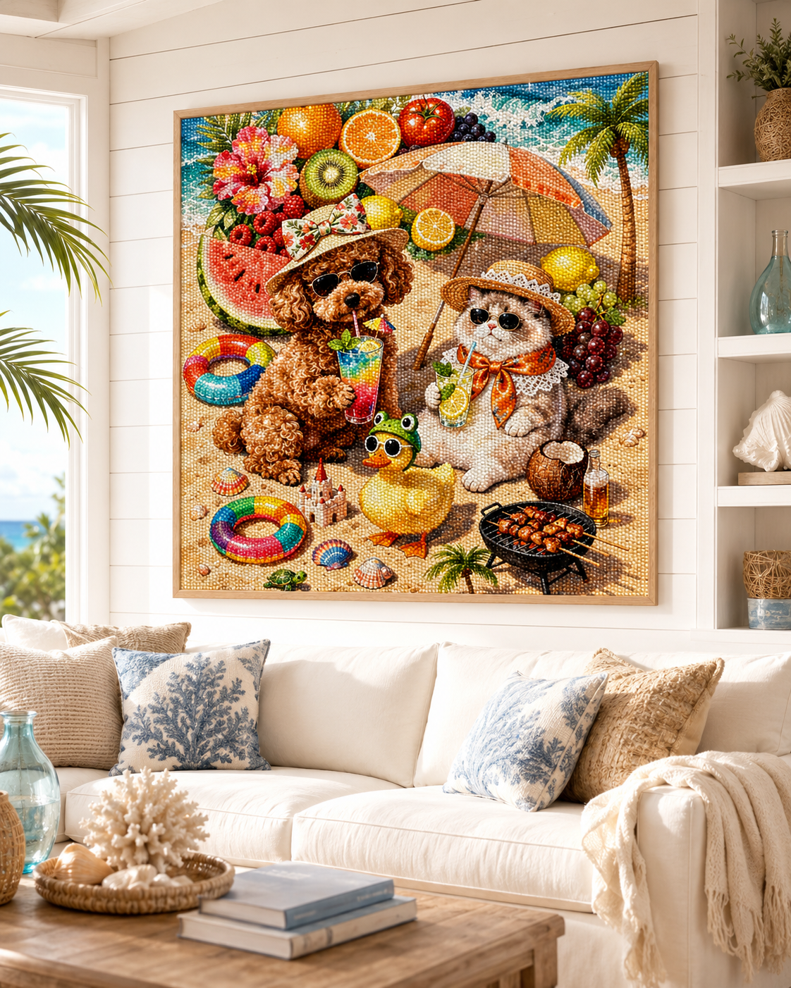 Summer Beach Friends Diamond Painting-11.8" x 11.8"