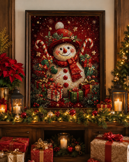 Christmas Snowman Diamond Painting Kit-11.8" x 15.7"