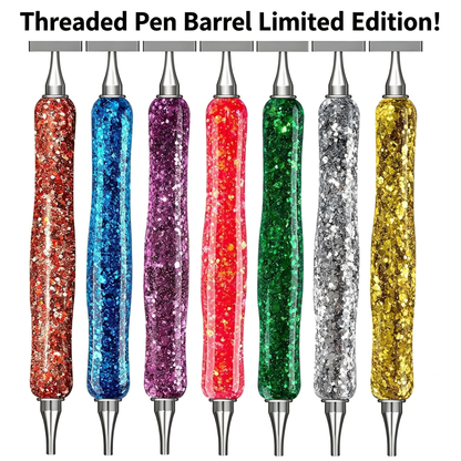 Glitter Diamond Painting Pen – Threaded Dual-Ended Applicator Tool 💎