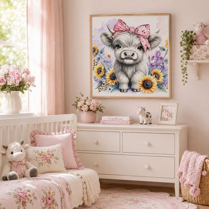 Cute Highland Cow Wall Art DW15-11.8&