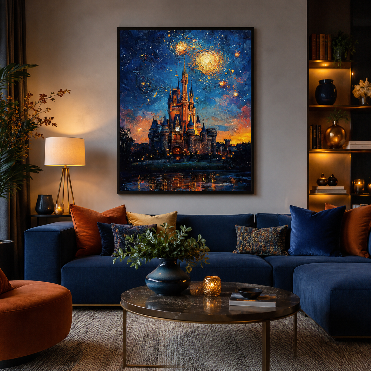 Fairy-Tale Castle Night Wall Art FJ18-11.8"x 15.7&