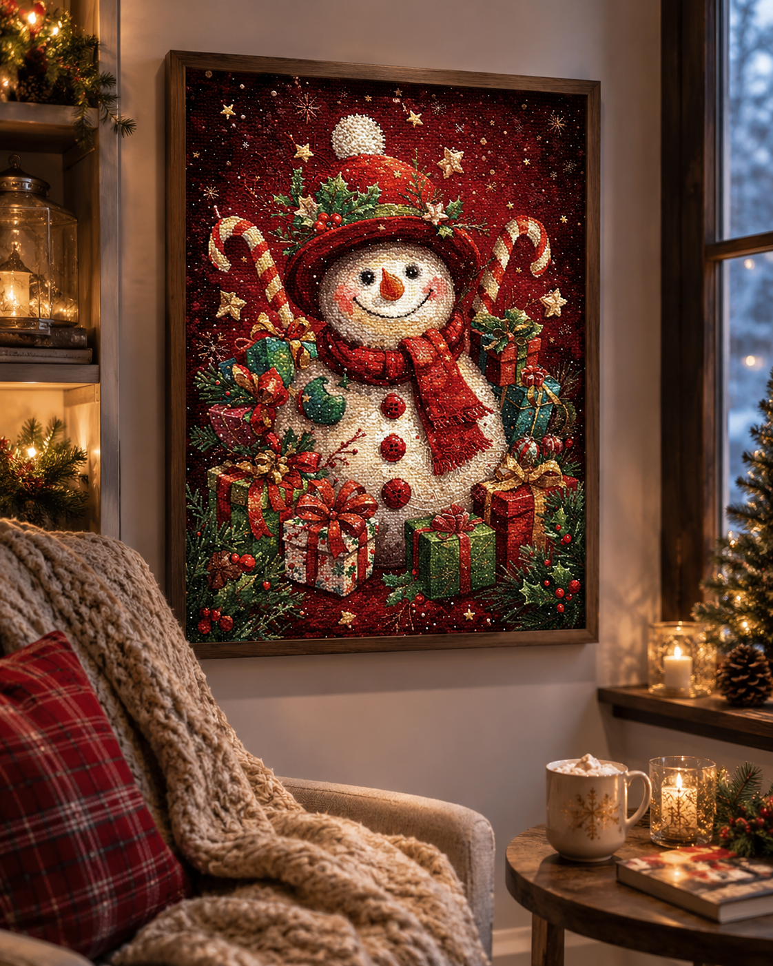 Christmas Snowman Diamond Painting Kit-11.8" x 15.7"