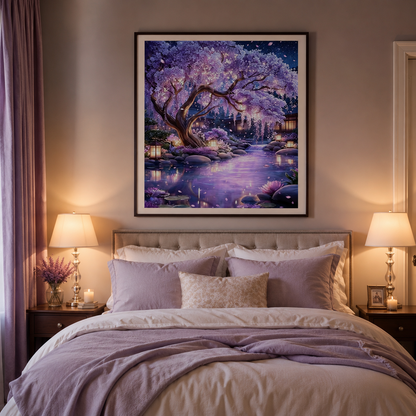 Enchanted Sakura Pond Wall Art FJ12-11.8"x 15.7&