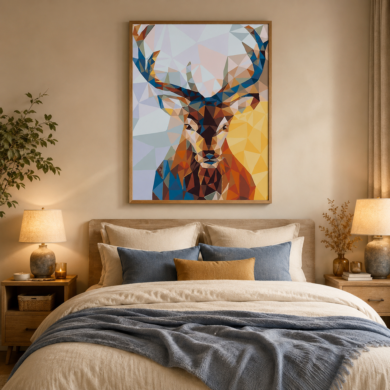 Geometric Deer Wall Art DW38-11.8"x 15.7&