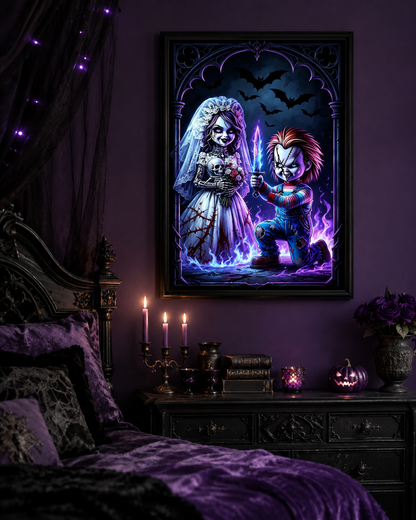 Gothic Horror Bride &amp; Doll Diamond Painting Kit