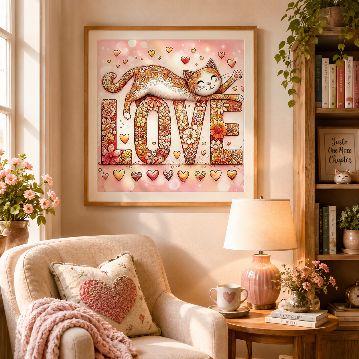 Love Cat Wall Art DW22—11.8&