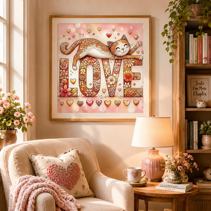 Love Cat Wall Art DW22—11.8&