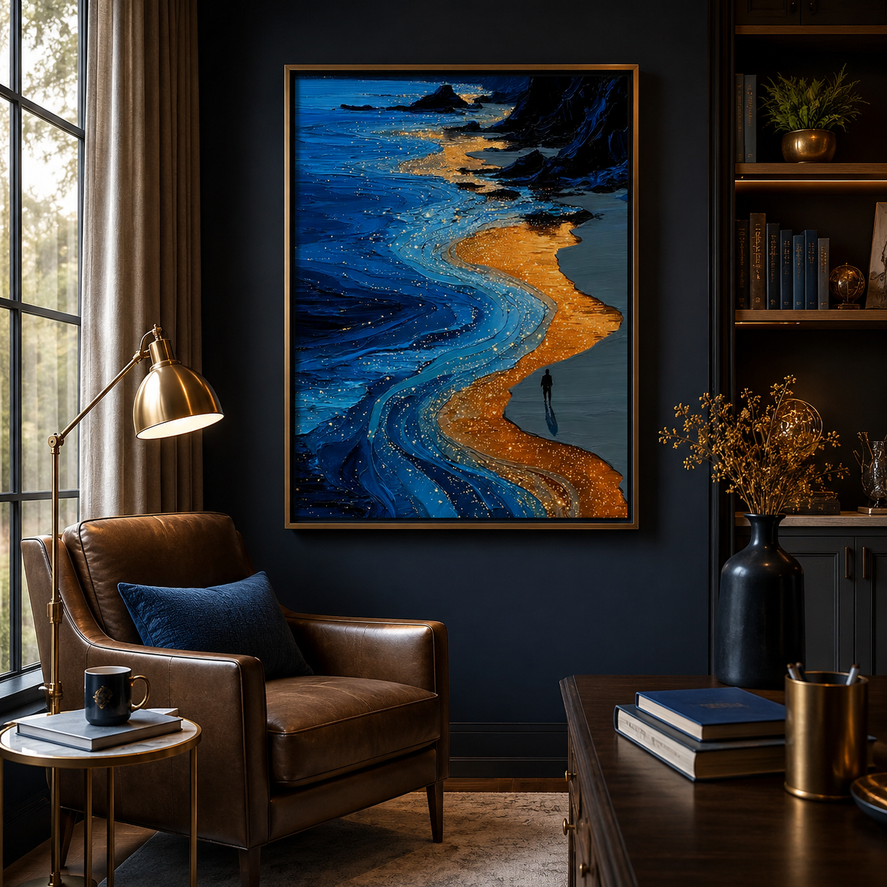 Golden Shoreline Ocean Wall Art FJ19-11.8"x 15.7&