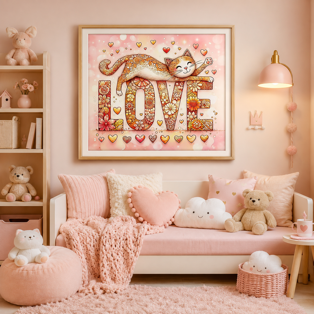 Love Cat Wall Art DW22—11.8&