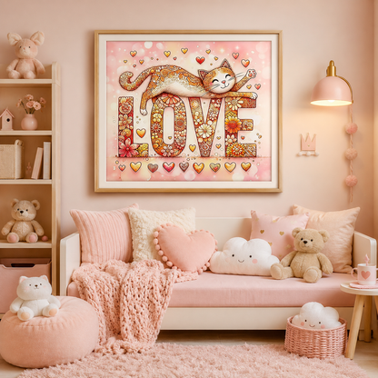 Love Cat Wall Art DW22—11.8&