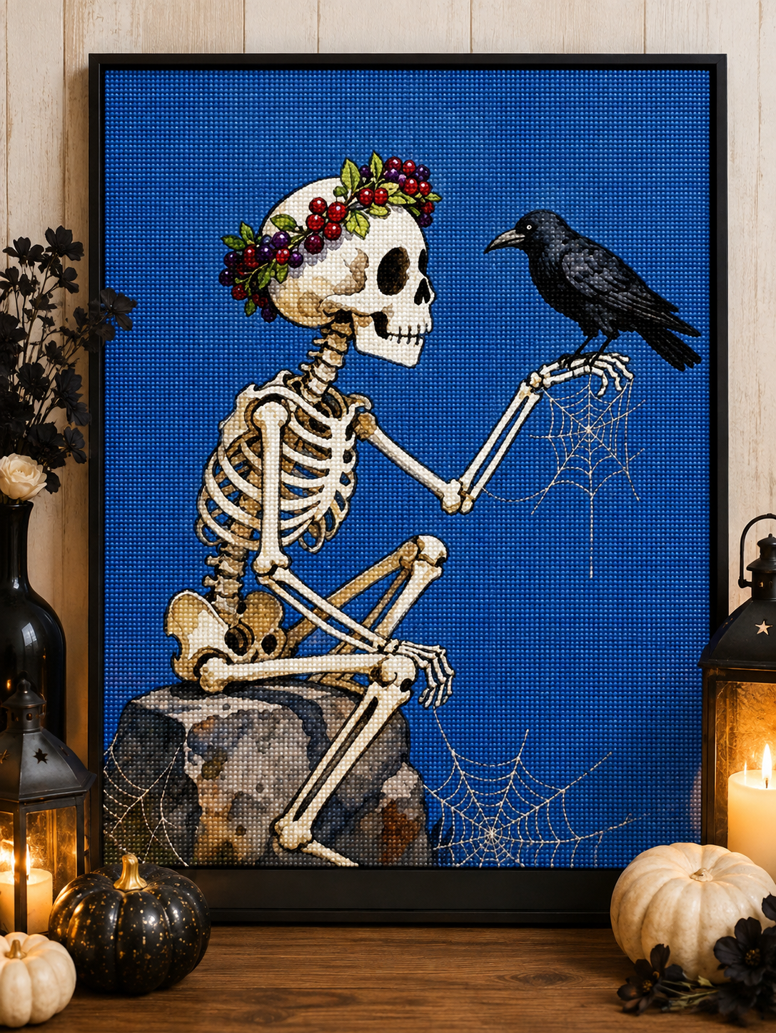 💀 Skeleton &amp; Raven Diamond Painting-11.8" x 11.8"