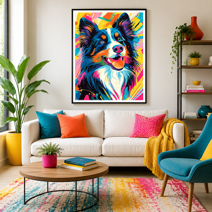 Colorful Dog Wall Art DW27-11.8"x 15.7&