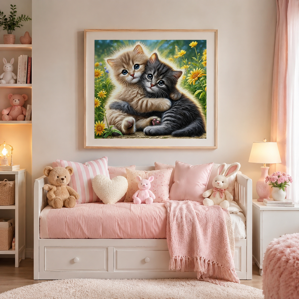 Cute Kitten Hug Wall Art DW23—11.8&
