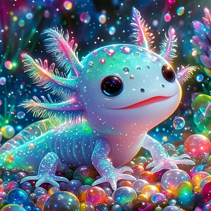 Neon Axolotl Sparkle Kit 13.78" x 13.78"