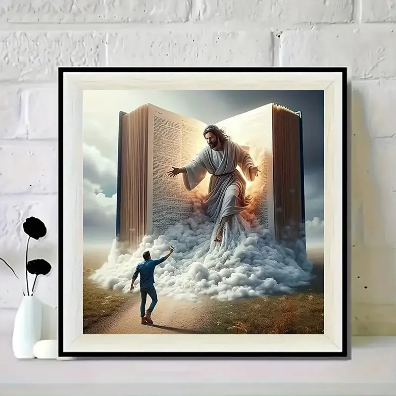 Sacred Light Jesus Art 14" x 14"