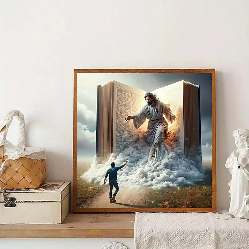Sacred Light Jesus Art 14" x 14"