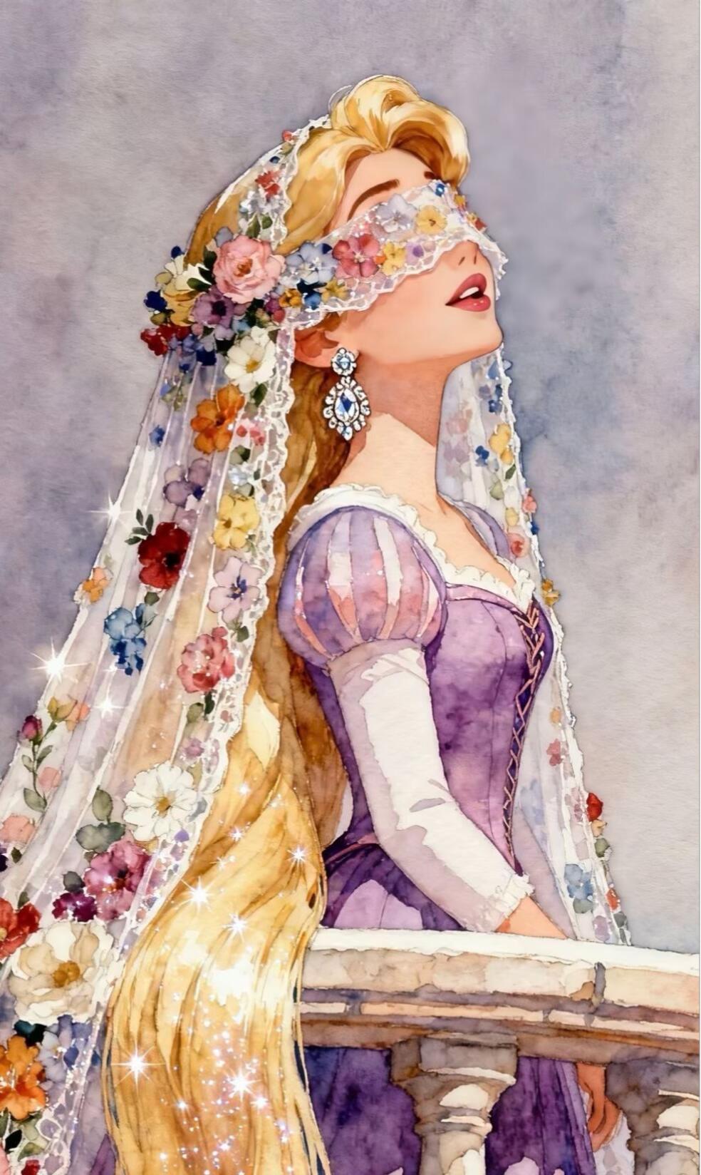 Fairy Tale Apple Princess Wall Art RW14-11.8"x 15.7&