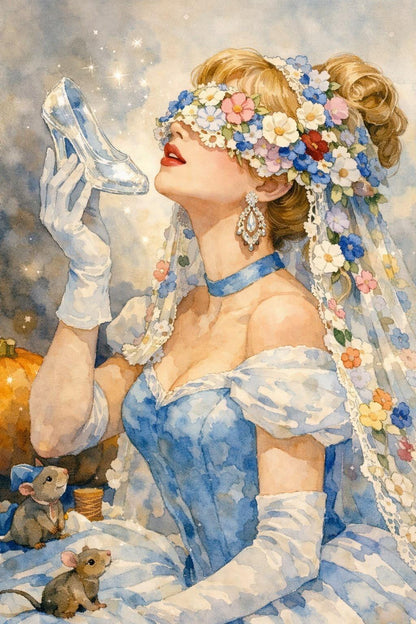 Fairy Tale Apple Princess Wall Art RW14-11.8"x 15.7&